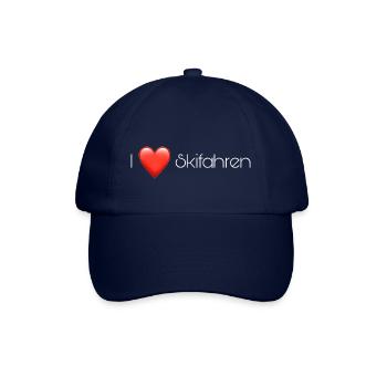 I love Skifahren - Baseballkappe - Blau/Blau - Vorne