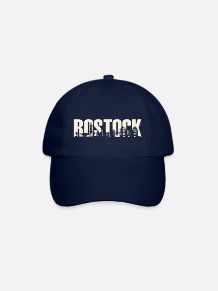 Rostock Ostsee Skyline - Baseballkappe - Blau/Blau