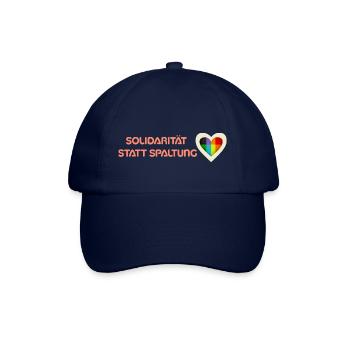 Solidarität statt Spaltung - Baseballkappe - Blau/Blau - Vorne