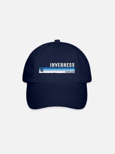 Inverness, Schottland, Highlands City, Schottisches Vereinigtes Königreich - Baseballkappe - Blau/Blau
