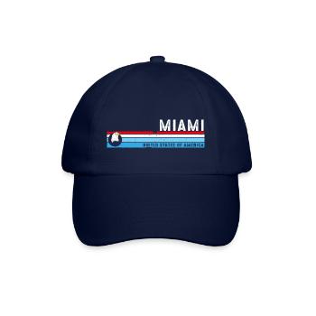 Miami Florida Est 1896 Vintage Klassischer Retro-Stil - Baseballkappe - Blau/Blau - Vorne