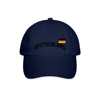 Deutschland Flagge - Germany-BRD-Fussball-soccer - Baseballkappe - Blau/Blau - Vorne