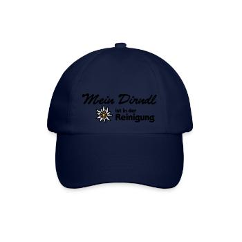 "Mein Dirndl ist in der Reinigung" | - Baseballkappe - Blau/Blau - Vorne