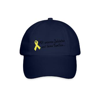 Gelbe Schleife - Solidaritaet mit unseren Soldaten - Baseballkappe - Blau/Blau - Vorne