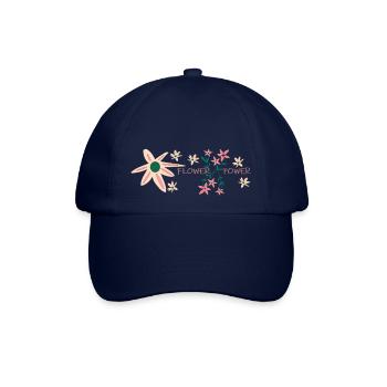 Flower Power - Baseballkappe - Blau/Blau - Vorne
