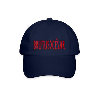 Brutus> Caesar Brutus überlegen gegenüber Caesar (rot) - Baseballkappe - Blau/Blau - Vorne