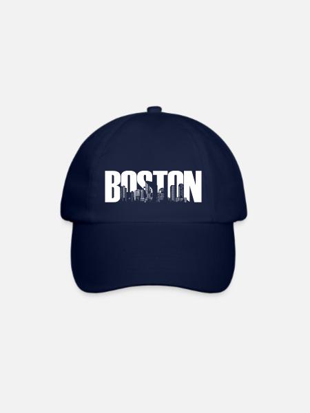 BOSTON USA Massachusetts Skyline - Baseballkappe - Blau/Blau