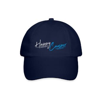 Happy Camper Camping Design - Baseballkappe - Blau/Blau - Vorne