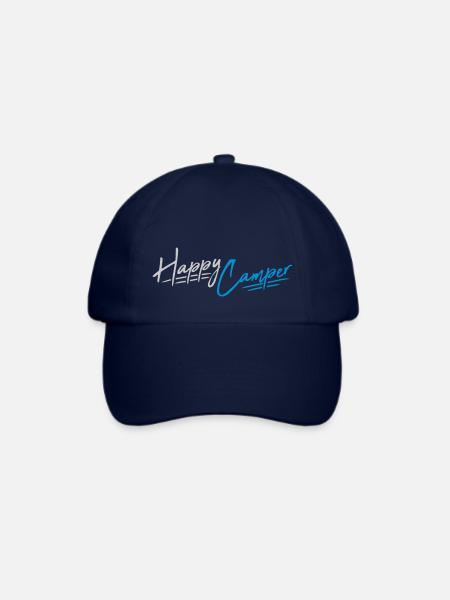 Happy Camper Camping Design - Baseballkappe - Blau/Blau