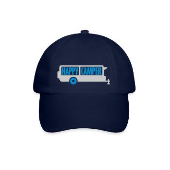 Happy Camper Ausflug Wohnmobil - Baseballkappe - Blau/Blau - Vorne