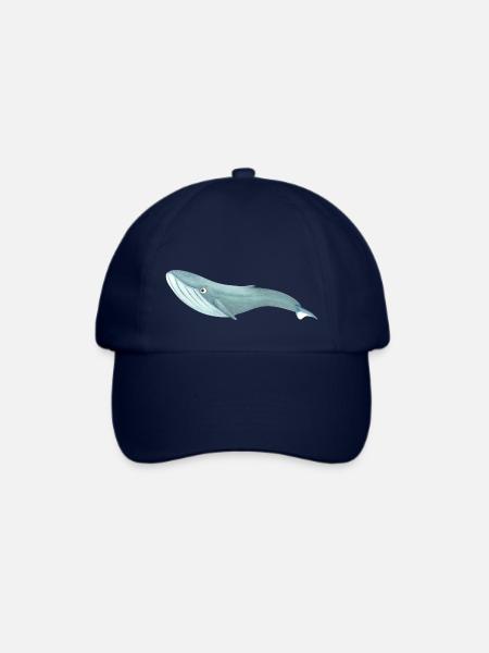 Der lustige Blauwal - Baseballkappe - Blau/Blau