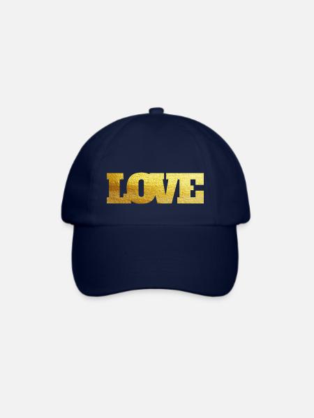 L O V E gold - Baseballkappe - Blau/Blau