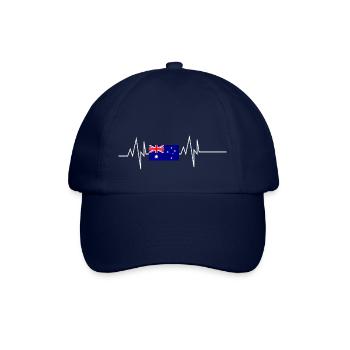 Australien Flagge Heartbeat - Baseballkappe - Blau/Blau - Vorne
