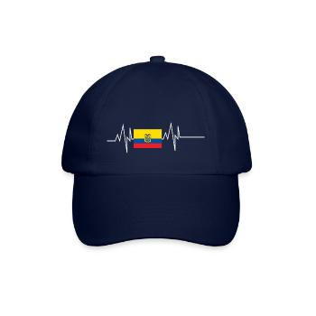 Ecuador Flagge Herzschlag - Baseballkappe - Blau/Blau - Vorne