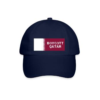 boycott qatar,qatar,flagge, wm - Baseballkappe - Blau/Blau - Vorne