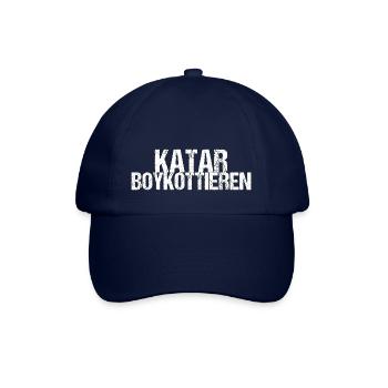 Katar boykottieren Boykott Geschenk - Baseballkappe - Blau/Blau - Vorne