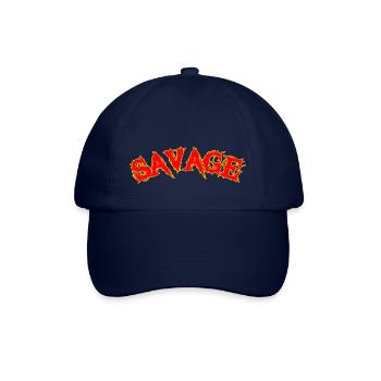 Savage Lettering Metal Musikstil - Baseballkappe - Blau/Blau - Vorne