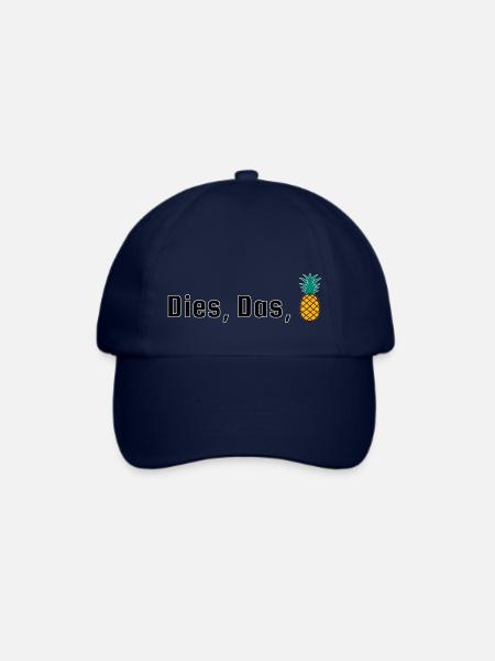 Dies, Das, Ananas - Baseballkappe - Blau/Blau
