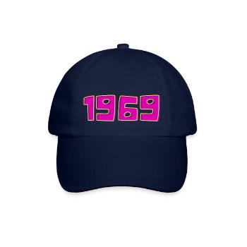 1969 Das beste Jahr in Pink - Baseballkappe - Blau/Blau - Vorne