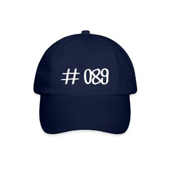 #089 - 089 Vorwahl München Telefon telefonieren - Baseballkappe - Blau/Blau - Vorne