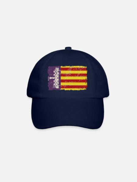 Mallorca Vintage Flag - Baseballkappe - Blau/Blau
