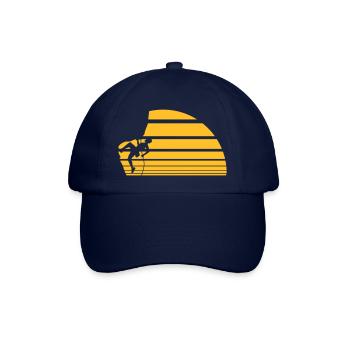 Sonne klippe mond nacht klettern seil linien - Baseballkappe - Blau/Blau - Vorne