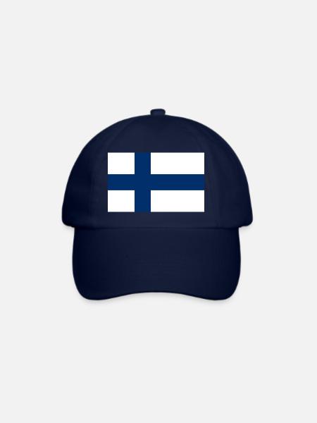 Nationalflagge von Finnland - Baseballkappe - Blau/Blau