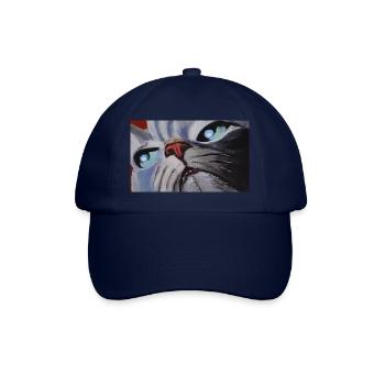 Katze Cartoon Comic - Baseballkappe - Blau/Blau - Vorne