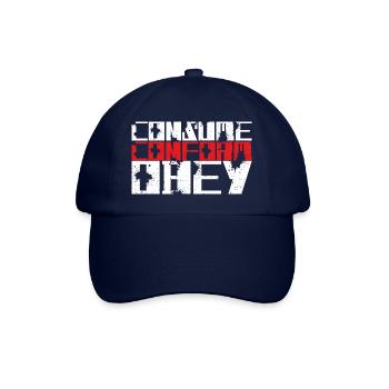 Consume Conform Obey! - Baseballkappe - Blau/Blau - Vorne