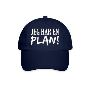 Ich habe einen Plan dänisch Kult Geschenk - Baseballkappe - Blau/Blau - Vorne
