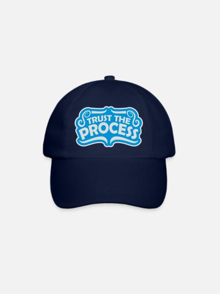 trust the process Zitat - Baseballkappe - Blau/Blau