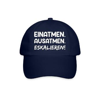 einatmen ausatmen eskalieren Geschenk - Baseballkappe - Blau/Blau - Vorne