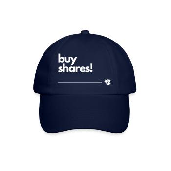 Kaufe Aktien - Baseballkappe - Blau/Blau - Vorne