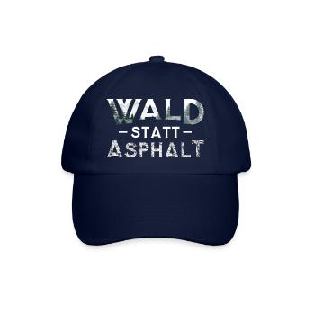 Wald statt Asphalt Naturschutz - Baseballkappe - Blau/Blau - Vorne