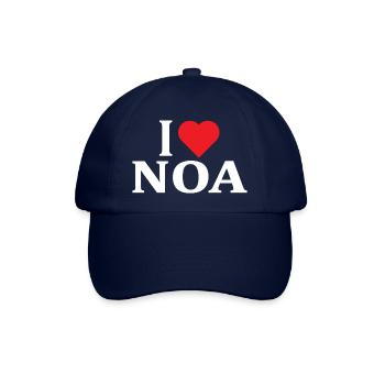 T-Shirt I love Noa T-Shirt Geschenkidee - Baseballkappe - Blau/Blau - Vorne