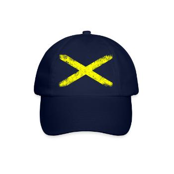 Kreuz Gelb - Baseballkappe - Blau/Blau - Vorne