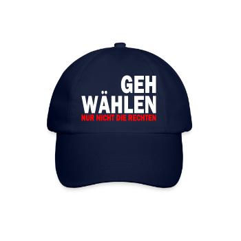 GEH WÄHLEN - Baseballkappe - Blau/Blau - Vorne