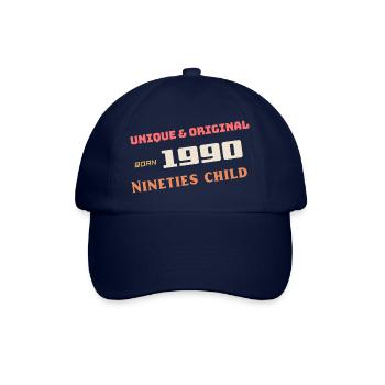 Neunziger Jahre 1990 Geburtstagsjahr Design - Baseballkappe - Blau/Blau - Vorne