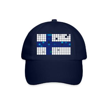 Finnland Flagge - Mosaik - Baseballkappe - Blau/Blau - Vorne