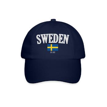 Schweden seit 1523 – Skandinavien Nostalgie - Baseballkappe - Blau/Blau - Vorne