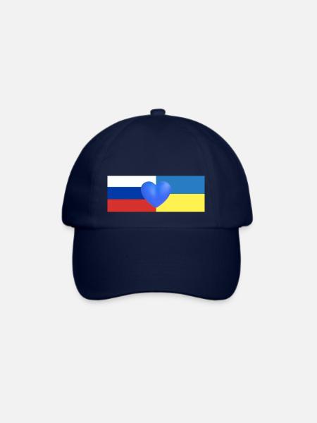 Liebe gewinnt Russland Ukraine - Baseballkappe - Blau/Blau