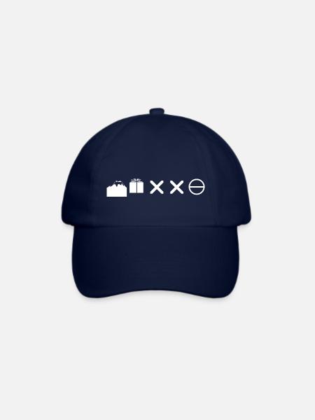 Abstrakte moderne Symbole Cool - Baseballkappe - Blau/Blau