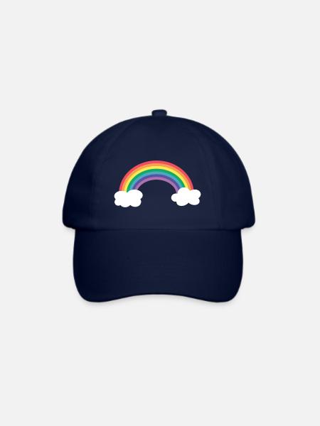 Regenbogen und Wolken - Baseballkappe - Blau/Blau