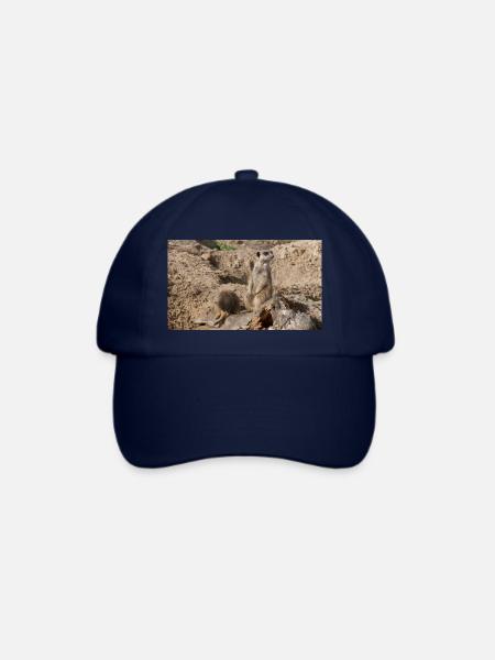 Zwei Erdmännchen - Baseballkappe - Blau/Blau