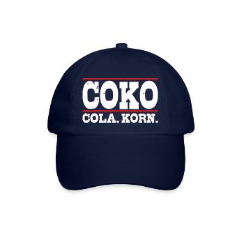 Dorfkinder Cola Korn Lustiger Spruch Geschenk COKO - Baseballkappe - Blau/Blau - Vorne