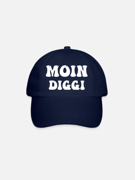 moin diggi - Baseballkappe - Blau/Blau