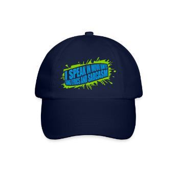 speak lyrics and sarcasm - Baseballkappe - Blau/Blau - Vorne