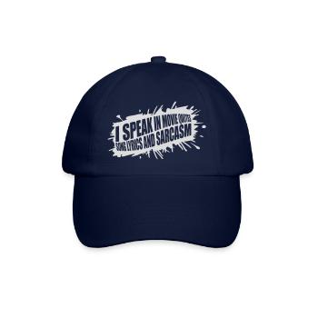 speak lyrics and sarcasm - Baseballkappe - Blau/Blau - Vorne