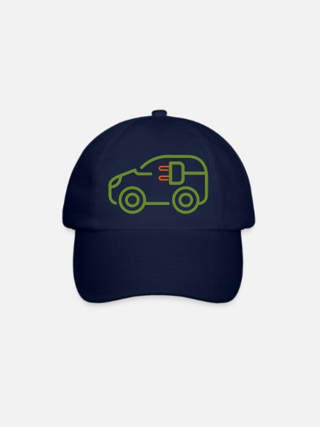 e car elektro auto grün elektrisch e auto - Baseballkappe - Blau/Blau