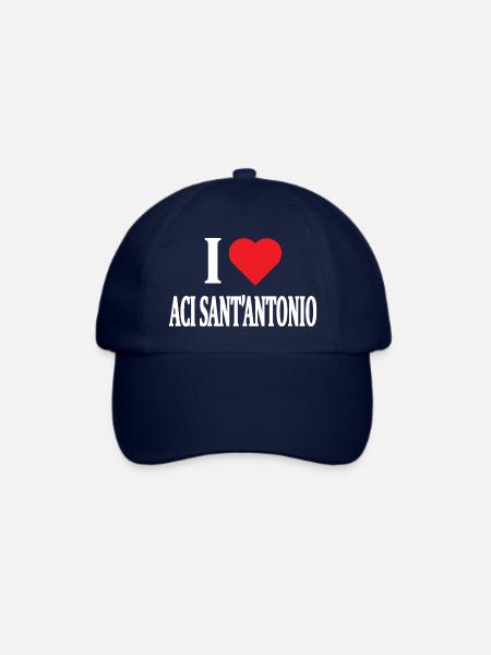 T-Shirt Sicilia I love Aci Sant'Antonio T-Shirt - Baseballkappe - Blau/Blau